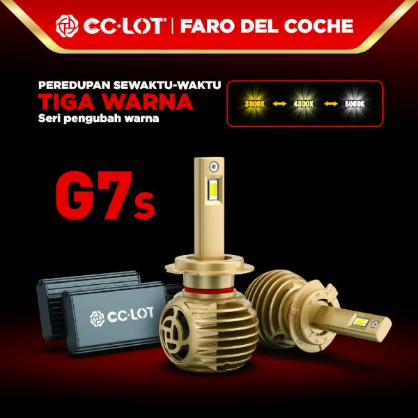 G7S TIGA WARNA LED HEADLIGHTS FOR CAR THREE COLORS H4